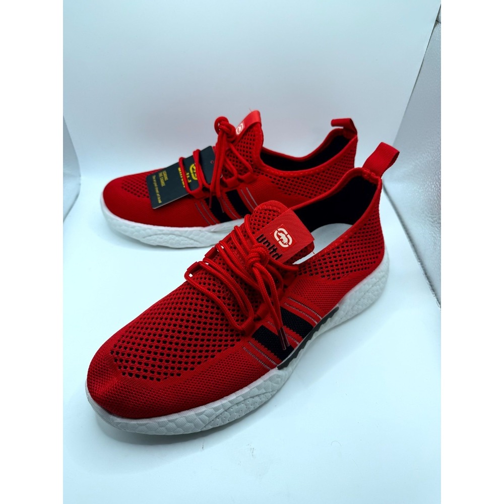 Ecko Unltd. Mens 9.5 Us Sneaker Red White Mesh Low Top‎ Running Athletic Shoes